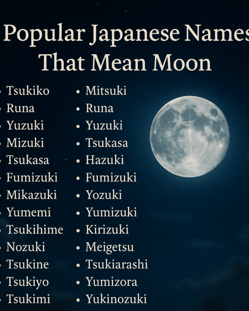 1000+ Cute Japanese Names That Mean Moon You’ll Love 2025