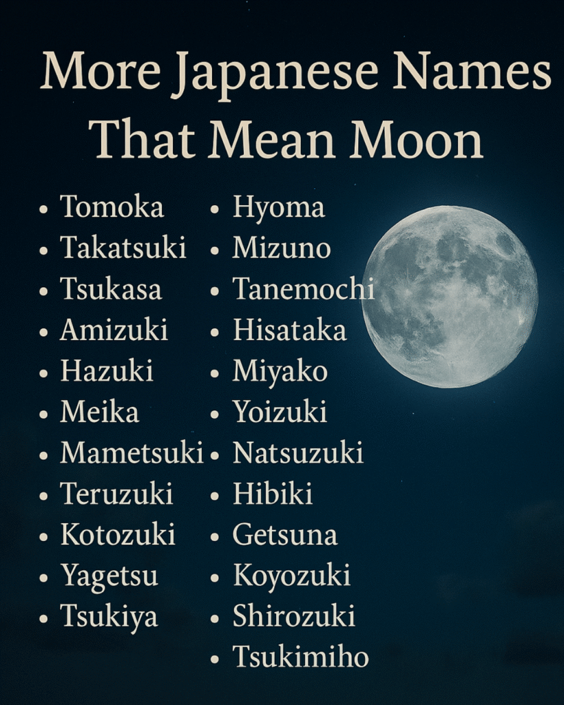 1000+ Cute Japanese Names That Mean Moon You’ll Love 2025