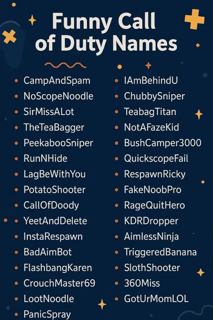 1000+ Funny Call of Duty Names to Troll Players