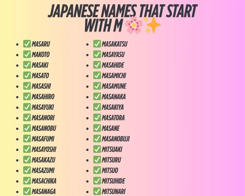 Discover rare and trending Japanese M names with historical and linguistic background.

