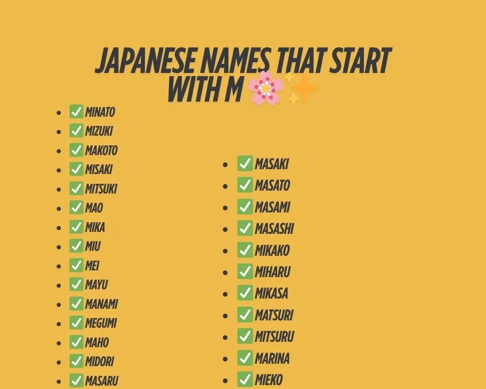 Gender-neutral and culture-rich Japanese names starting with M, explored with meanings.


