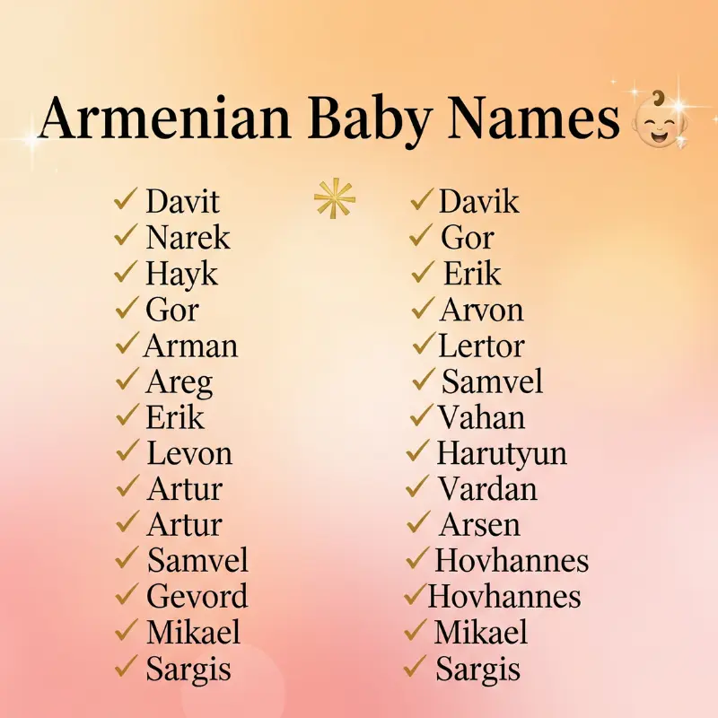 Baby blocks spelling out “Armenian” with cultural symbols like Mount Ararat nearby